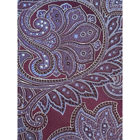 Nautica Blue Burgundy 100% Silk Men’s Neck Tie Made In China - Picture 9 of 9
